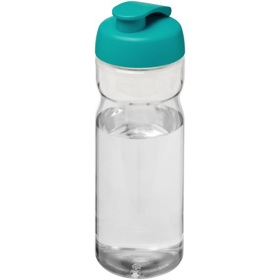 Bouteille publicitaire de sport H2O Active® Base Tritan™ de 650 ml à couvercle à clapet