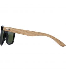 Lunettes publicitaires de soleil polarisées miroir Hiru en rPET/bois dans coffret cadeau