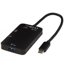 Adaptateur publicitaire multimédia Type-C en aluminium ADAPT (USB-A / Type-C / HDMI)