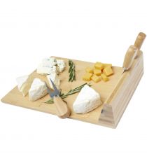 Plateau publicitaire à fromage et accessoires magnétiques Mancheg en bambou