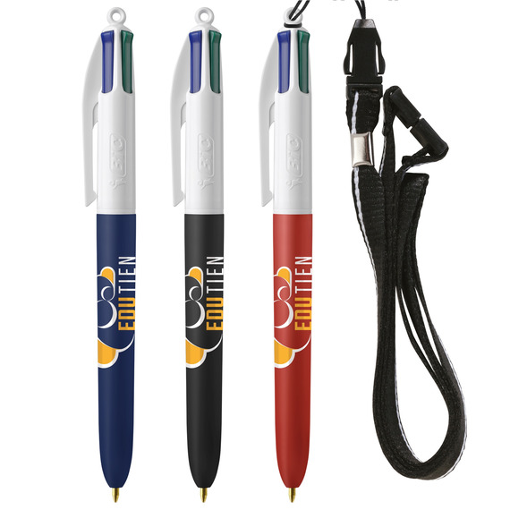 Stylo Bic® 4 couleurs personnalisé soft touch Marquage inclus