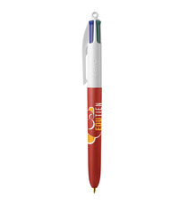 Stylo 4 couleurs publicitaire BIC® Colours Soft touch cordon lanière