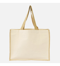 Sac cabas publicitaire en jute naturelle et coton 320g 420x190x330 mm