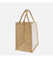 Sac shopping cabas publicitaire en jute naturelle et coton 320g 300x200x300 mm