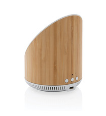 Enceinte publicitaire 5W en bamboo avec chargeur sans fil 15W Ovate