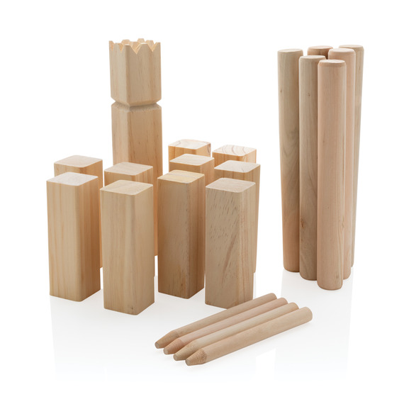 Jeu publicitaire de Kubb en bois