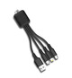 Câble publicitaire USB-A vers 3-en-1 Charge Ultra-Rapide 3A 20W Format Porte-clés