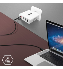 Chargeur publicitaire Secteur Intelligent 6A 3 USB et TYPE-C 60W