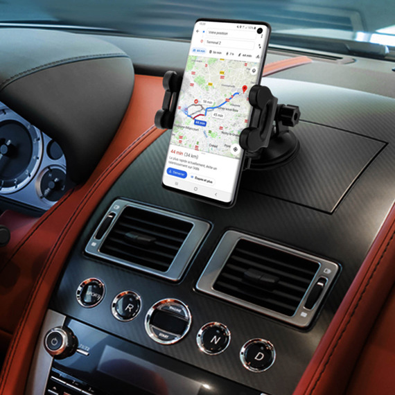 SUPPORT VOITURE POUR SMARTPHONES A FIXER SUR PARE-BRISE.