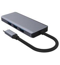 Adaptateur publicitaire Hub USB C 7-en-1 HDMI, 3 Ports USB, Port USB-C Power Delivery, Lecteur de Cartes SD/Micro-SD