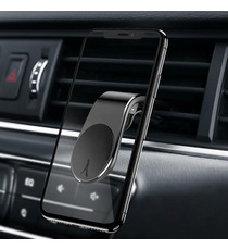 Support publicitaire Aluminium Aimanté de Téléphone pour Voiture avec Fixation Grille d'Aération avec 3 Plaques Aimantée