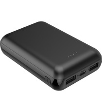 Batterie publicitaire Powerbank 10,000 mAh 2 Ports USB + 1 USB-C, Ultra-Compacte, Finition "Soft Touch"