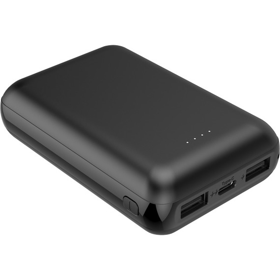 Batterie publicitaire Powerbank 10,000 mAh 2 Ports USB + 1 USB-C, Ultra-Compacte, Finition "Soft Touch"