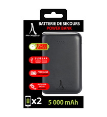 Batterie publicitaire Powerbank 5,000 mAh 2 Ports USB, Finition "Soft Touch"