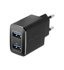 Chargeur publicitaire Secteur Prise Murale  à Charge Rapide  avec 2 Ports USB