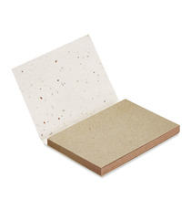 Bloc-notes couverture souple personnalisable fabriqué à partir d’herbe et graine de fleurs sauvages