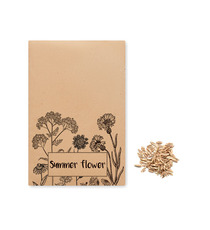 Sachet kraft personnalisable semences mélangées de fleurs d'été Made in Europe