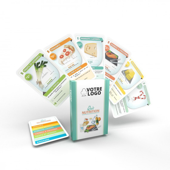 Jeux de cartes personnalisables Quiz nutrition de 44 cartes