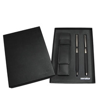 Parure personnalisée stylo bille et roller Image Black