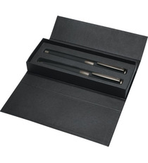 Parure personnalisée stylo bille et roller Image Black