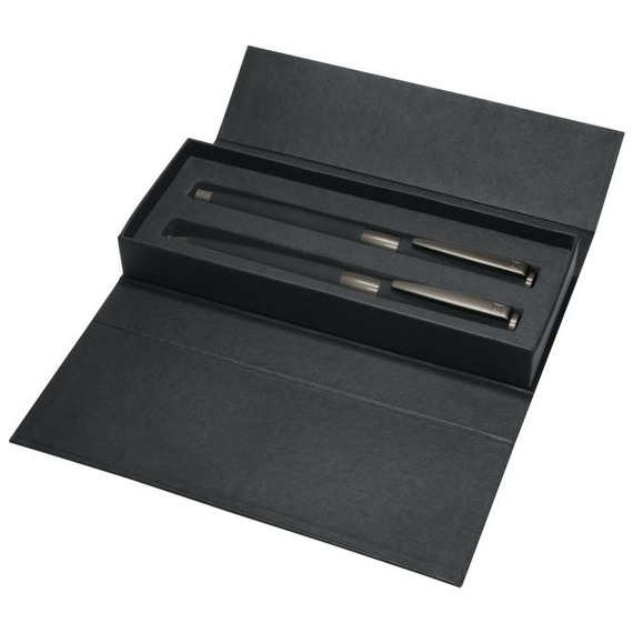 Parure personnalisée stylo bille et plume Image Black