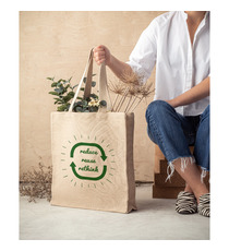 Sac shopping publicitaire en toile de jute 275g 27x41x9cm