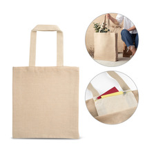 Sac shopping publicitaire en toile de jute 275g 27x41x9cm