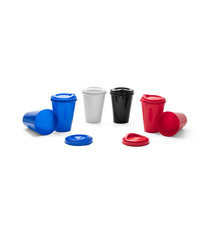 Verre gobelet personnalisé réutilisable en PP avec couvercle 430ml fabriqué en Europe