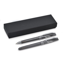 Set de stylo roller et stylo à bille publicitaire en aluminium Express