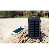 Batterie nomade solaire publicitaire ABS finition caoutchoutée