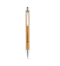 Set stylo à bille et porte-mine publicitaire en bambou