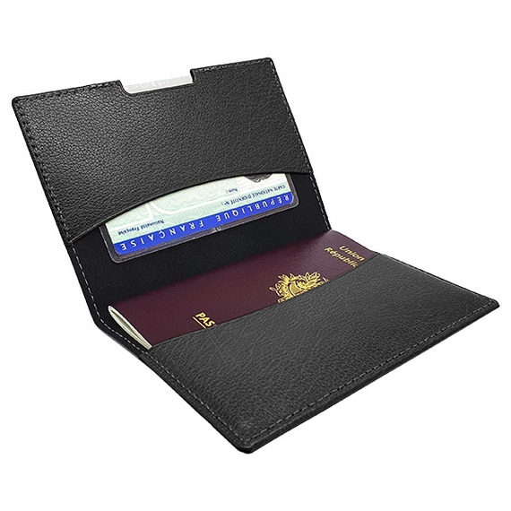 Porte-carte grise ou passeport publicitaire en simili-cuir Fabriqué en Europe