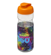 Bouteille publicitaire de sport H2O Base® 650 ml à  clapet Made in Europe