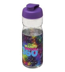 Bouteille publicitaire de sport H2O Base® 650 ml à  clapet Made in Europe