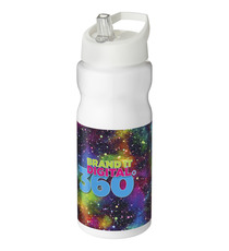 Bouteille publicitaire de sport H2O Base® 650 ml à clapet goulot Made in Europe Bouteille publicitaire de sport H2O Base® 650 ml à clapet goulot Made in Europe