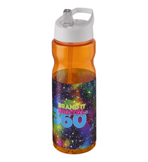Bouteille publicitaire de sport H2O Base® 650 ml à  clapet goulot Made in Europe