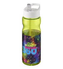 Bouteille publicitaire de sport H2O Base® 650 ml à  clapet goulot Made in Europe