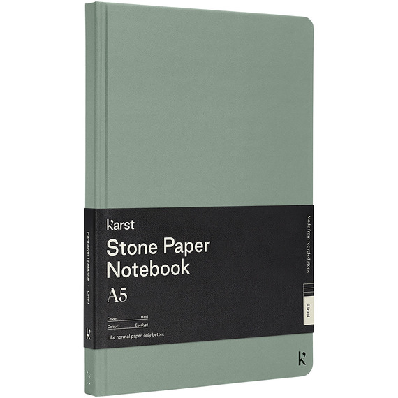 Carnet publicitaire à couverture rigide K’arst® A5 "papier de pierre" Carnet publicitaire à couverture rigide K’arst® A5 "papier de pierre"