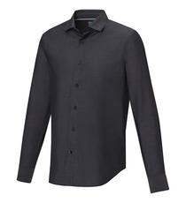 Chemise publicitaire Cuprite certifiée GOTS à manches longues pour homme