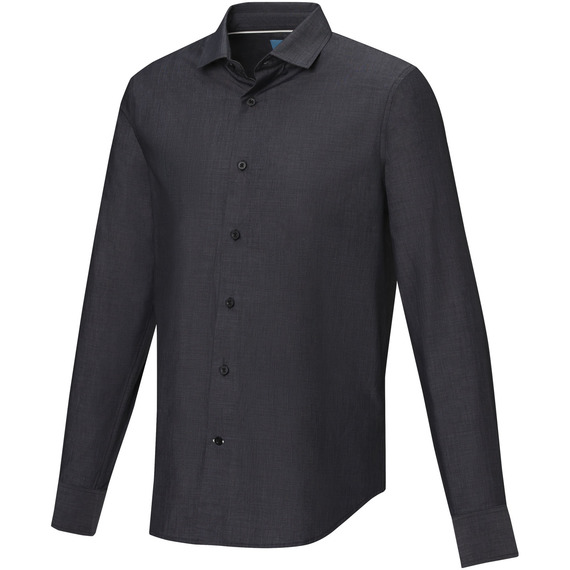 Chemise publicitaire Cuprite certifiée GOTS à manches longues pour homme