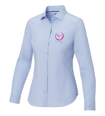 Chemise publicitaire Cuprite certifiée GOTS à manches longues pour femme