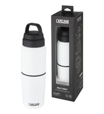 Bouteille publicitaire MultiBev de 500 ml en acier inoxydable à isolation sous vide et gobelet de 350 ml