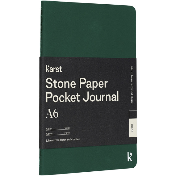 Journal publicitaire de poche Karst® A6 en papier de pierre et à couverture souple - Vierge
