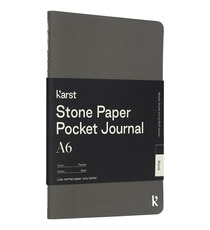 Journal publicitaire de poche Karst® A6 en papier de pierre et à couverture souple - Vierge