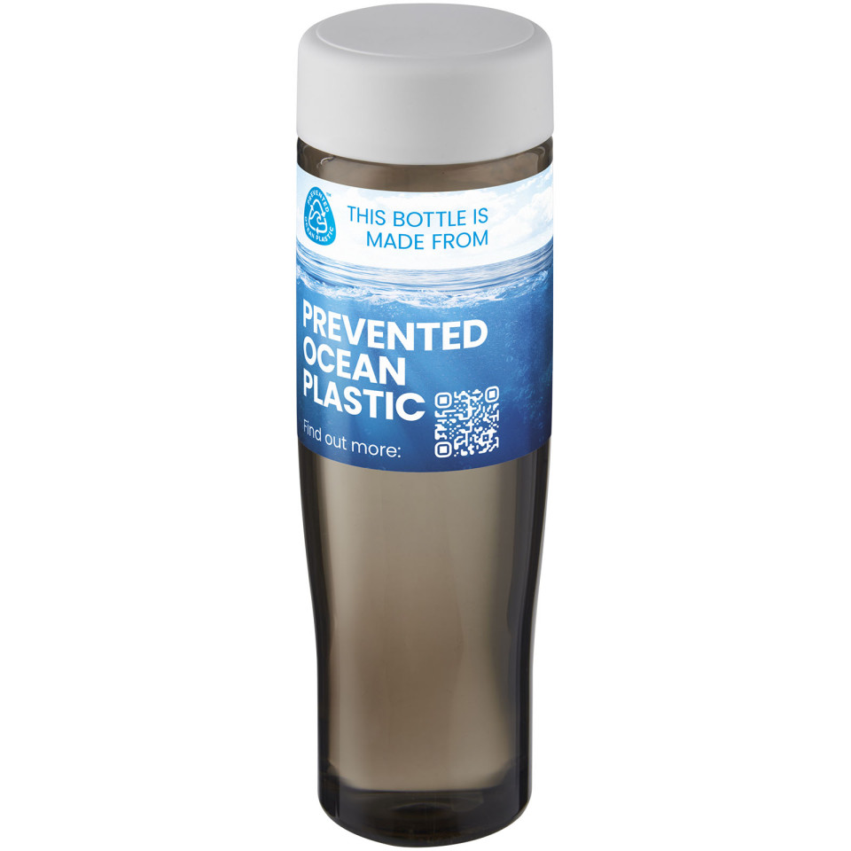Bouteille publicitaire d'eau H2O Active® Eco Tempo de 700 ml avec couvercle vissé