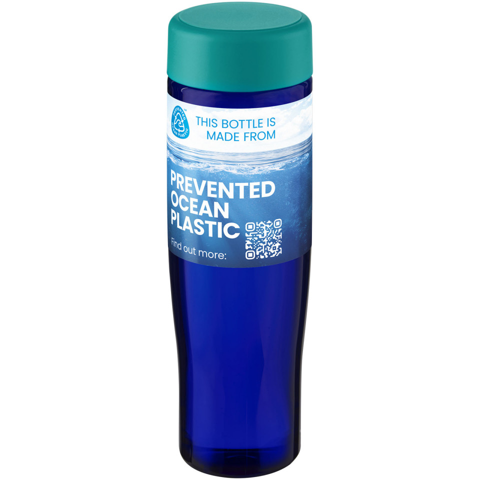 Bouteille publicitaire d'eau H2O Active® Eco Tempo de 700 ml avec couvercle vissé