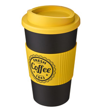 Gobelet publicitaire Americano® de 350 ml avec isolation et grip