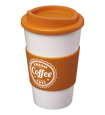 Gobelet publicitaire Americano® de 350 ml avec isolation et grip