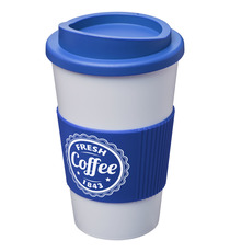 Gobelet publicitaire Americano® de 350 ml avec isolation et grip