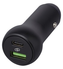 Chargeur publicitaire de voiture Pilot double USB-C/USB-A de 55 W Chargeur publicitaire de voiture Pilot double USB-C/USB-A de 55 W